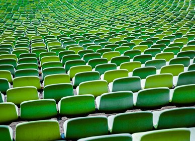 Sea of Green Stadium Seats