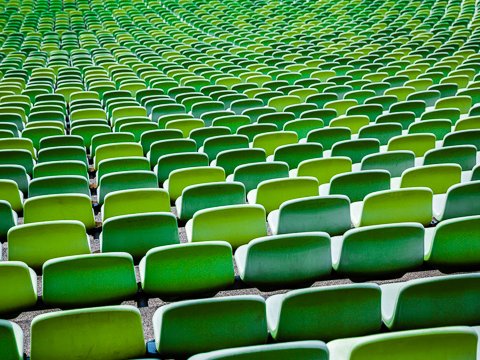 Sea of Green Stadium Seats