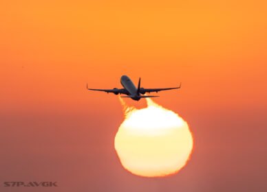 Delta Air Lines Sunset Takeoff