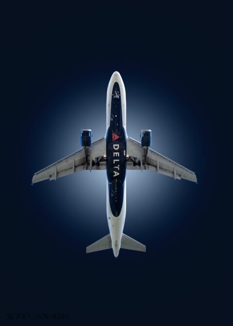 Delta Air Lines A320 Underbelly Artistic Photo